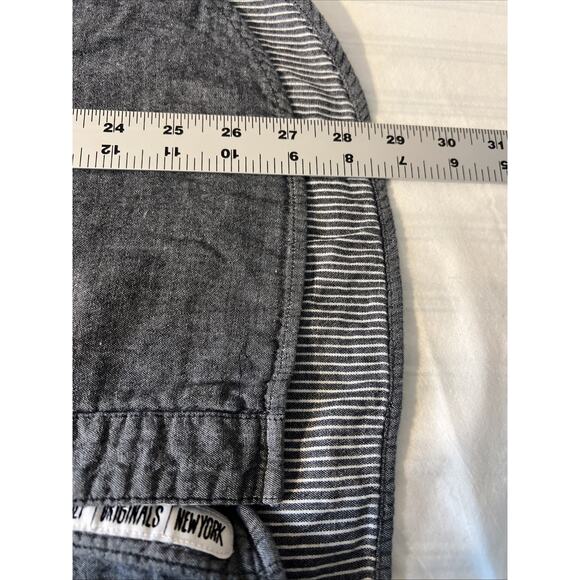 WOOLF ORIGINALS NEW YORK WON Button Up Shirt Size Large Striped Long Sleeve - Picture 10 of 11